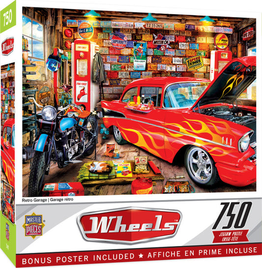 Wheels - Retro Garage 750 Piece Jigsaw Puzzle by Masterpieces