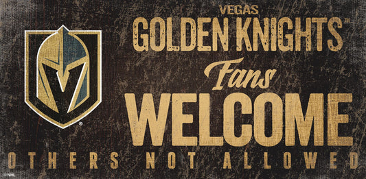Vegas Golden Knights Fans Welcome 6" x 12" Sign by Fan Creations