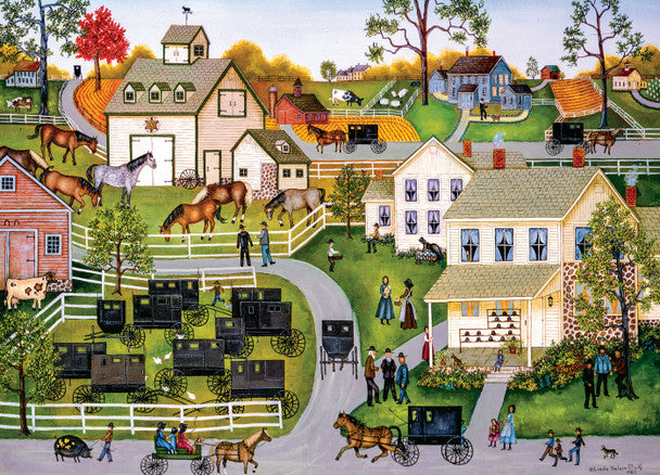 Hometown Gallery - Sunday Meeting 1000 Piece Jigsaw Puzzle by Masterpieces