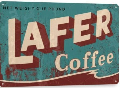 Lafer Coffee Metal Tin Sign - D210