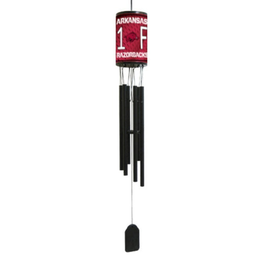 Arkansas Razorbacks Arizona Cardinals wind chime measures 33" long with team colors and graphics and 6 black aluminum flutes for sound