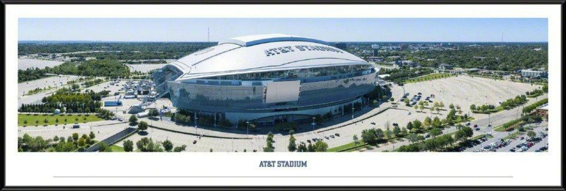 Aerial panoramic of Dallas Cowboys' AT&T Stadium in Dallas, TX by Blakeway Panoramas –Standard frame no matting 
