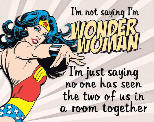 Wonder Woman - Same Room 16" x 12.5" Metal Tin Sign - 2187
