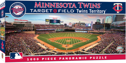 "Minnesota Twins MLB Stadium 1000-Piece Puzzle. Brand new, measures 13x39 inches. Officially licensed. Made by Masterpieces."