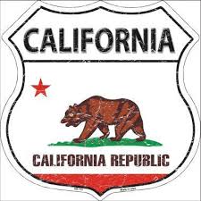 California State Flag Highway Shield Aluminum Metal 11" Sign HS-113
