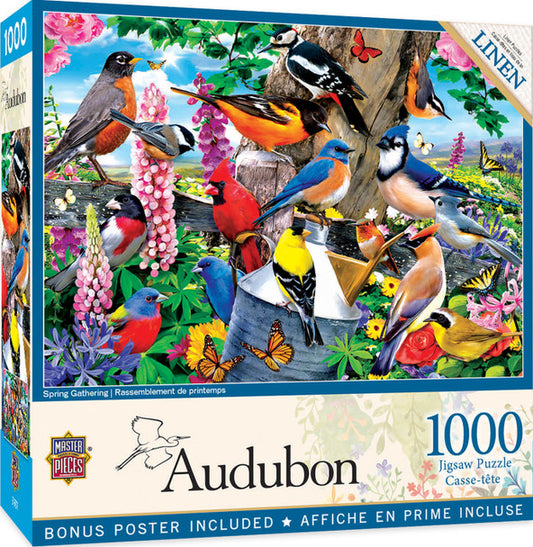 Audubon - Spring Gathering 1000 Piece Jigsaw Puzzle by Masterpieces