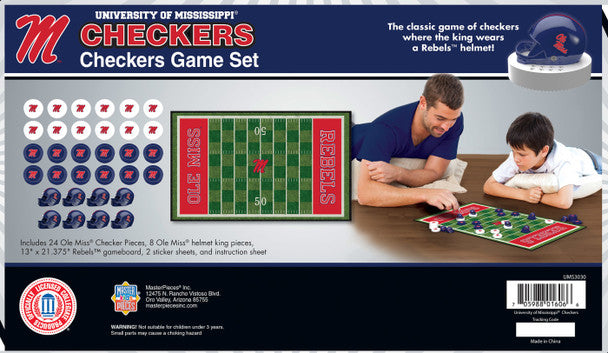 Mississippi {Ole Miss} Rebels Checkers Board Game by Masterpieces