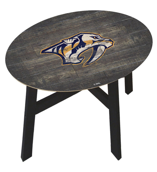 Nashville Predators Distressed Wood Side Table by Fan Creations