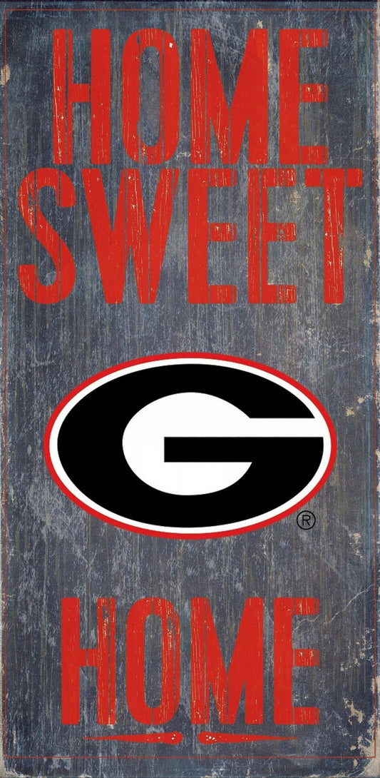 Georgia Bulldogs Home Sweet Home 6" x 12" Sign by Fan Creations