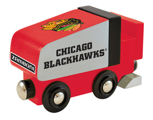 Chicago Blackhawks Wooden Toy Zamboni Train by Masterpieces