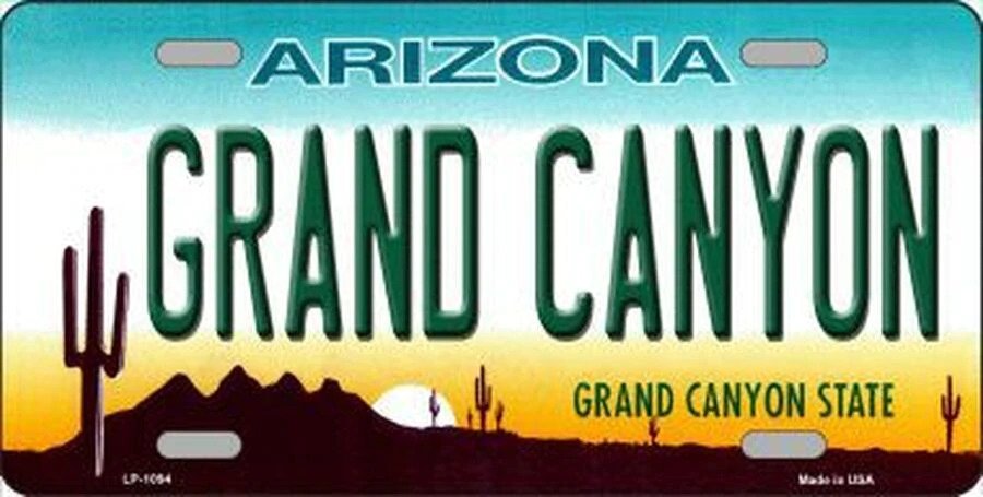 Grand Canyon Arizona 6" x 12" Novelty Metal License Plate Tag LP-1094