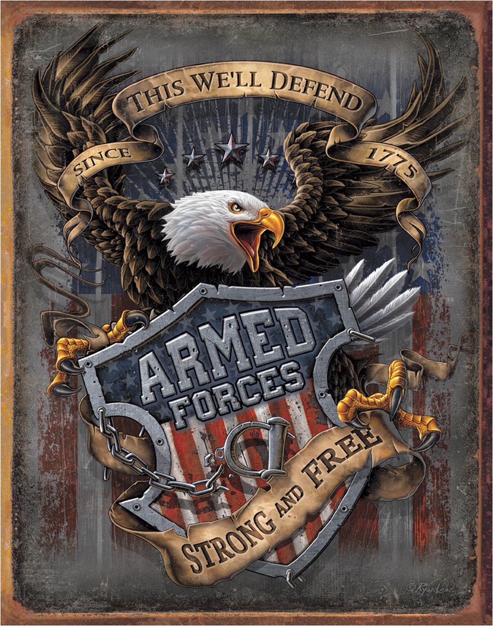 Armed Forces - since 1775 Metal Tin Sign - 2149