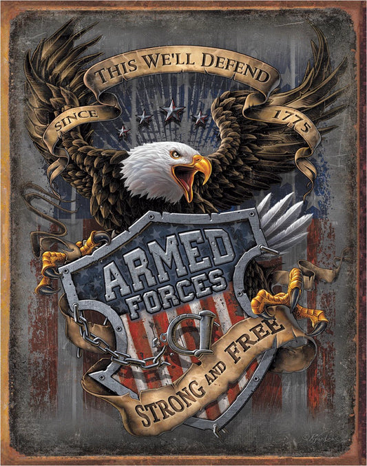 Armed Forces - since 1775 Metal Tin Sign - 2149