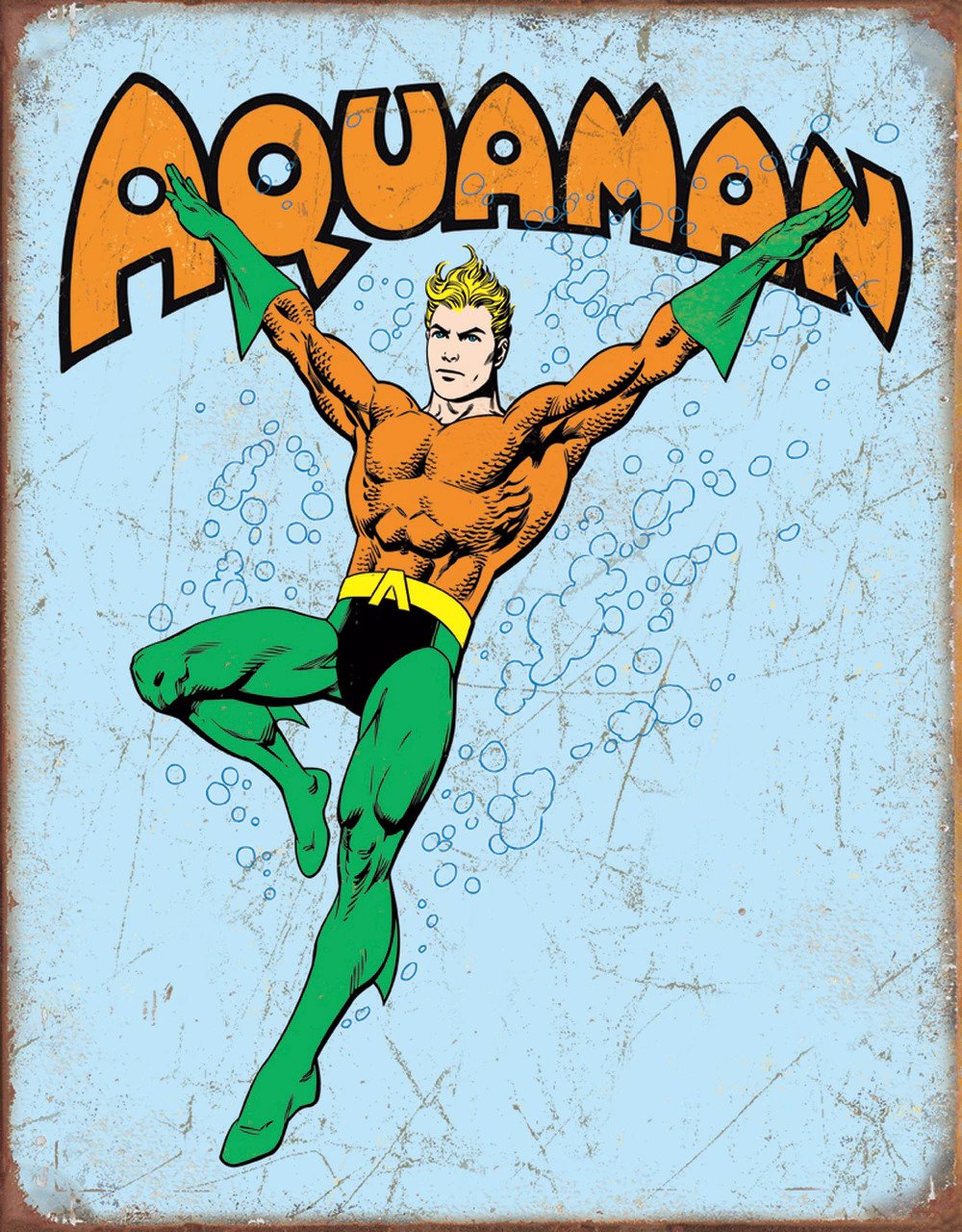 Aquaman Retro Metal Tin Sign - 2254