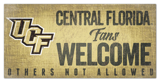 Central Florida {UCF} Knights Fans Welcome 6" x 12" Sign by Fan Creations