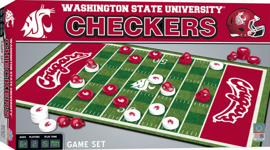 Washington State Cougars Checkers Board Game by Masterpieces