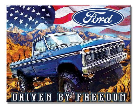 Ford Freedom Truck 16" x 12.5" Metal Tin Sign - 2635