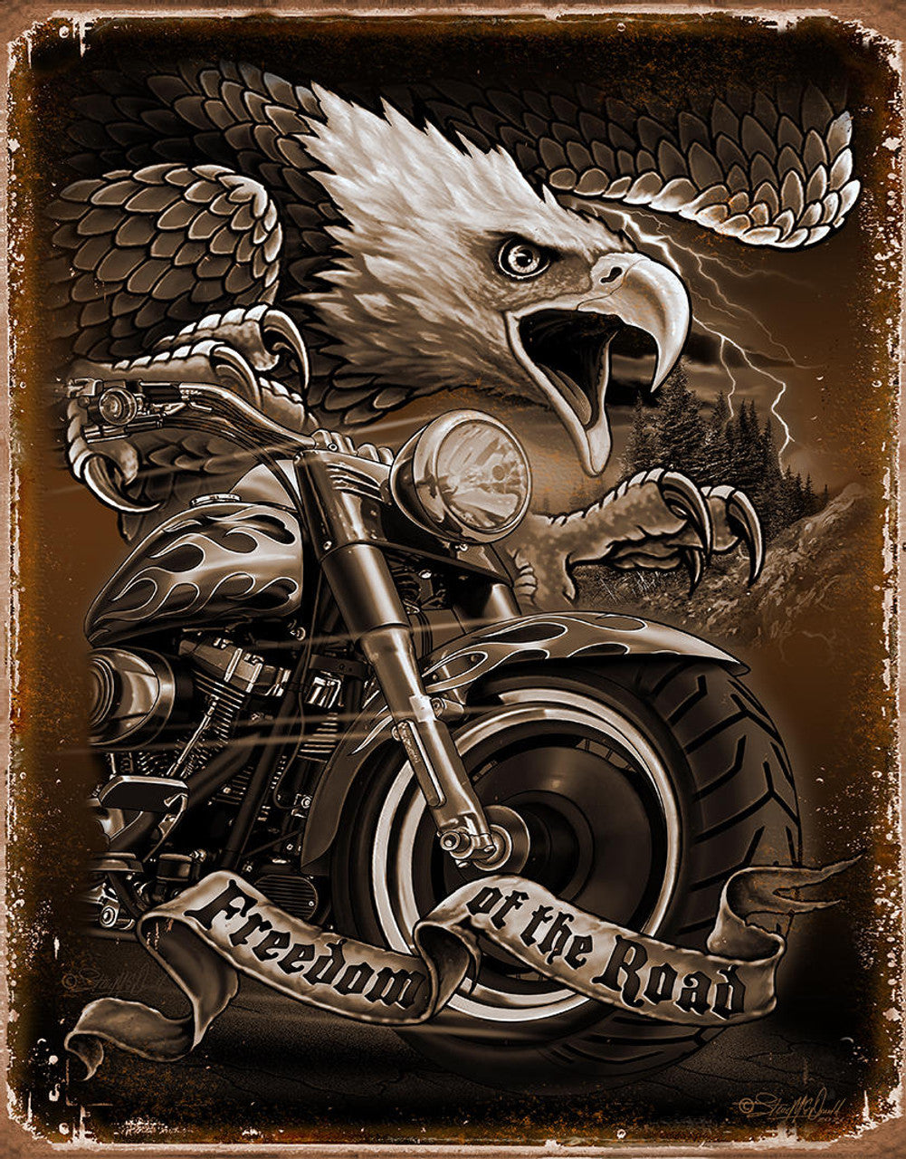 Freedom Road 12.5" x 16" Metal Tin Sign - 2605