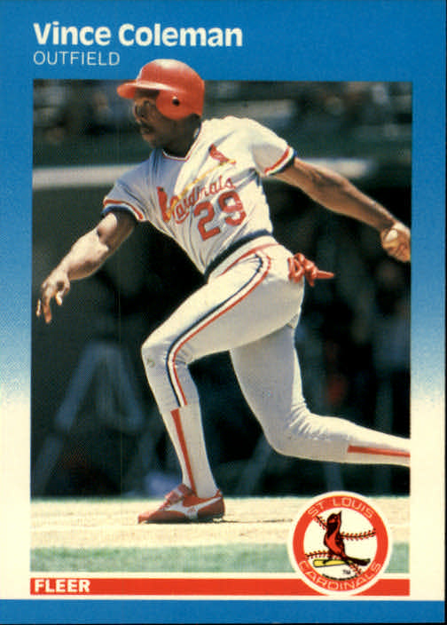 1987 Fleer #290 Vince Coleman - Baseball Card NM-MT