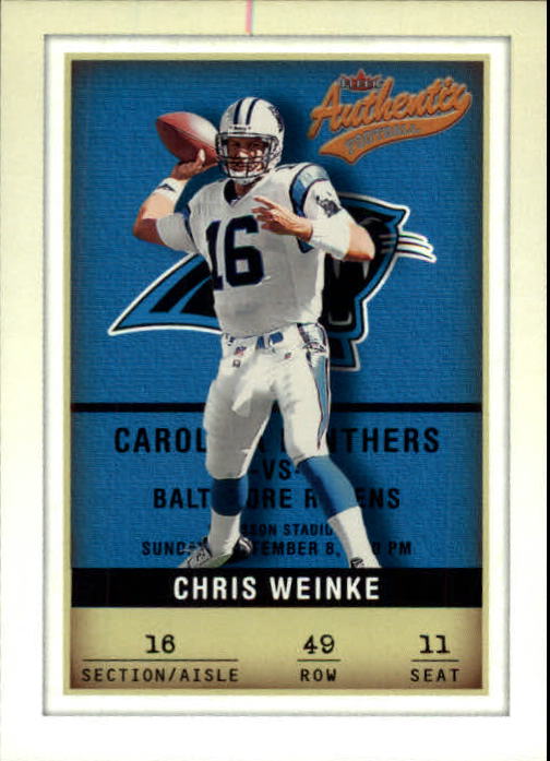2002 Fleer Authentix #49 Chris Weinke - Football Card