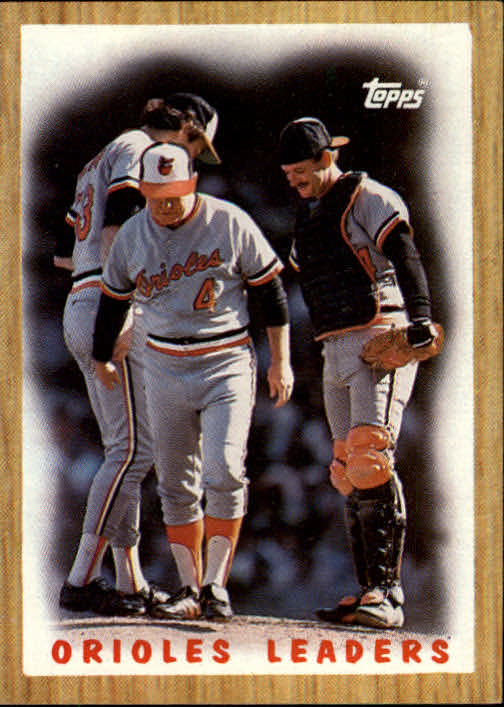 1987 Topps #506 Orioles Team/(Mound conference) - Baseball Card NM-MT