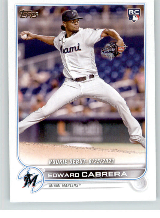 2022 Topps Update #US231 Edward Cabrera RC - Baseball Card NM-MT