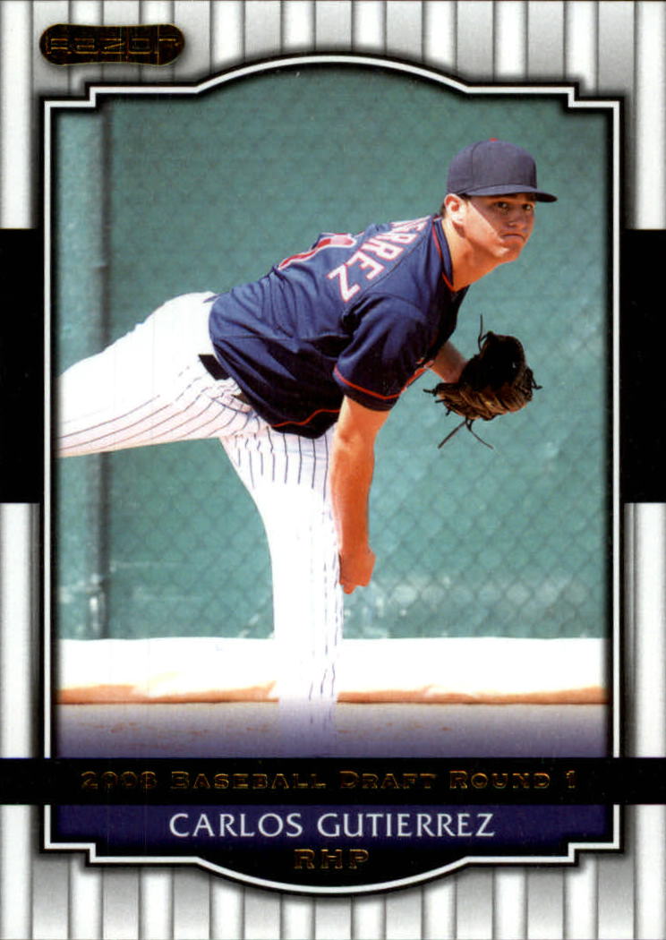 2008 Razor Signature Series #27 Carlos Gutierrez -Baseball Card NM-MT