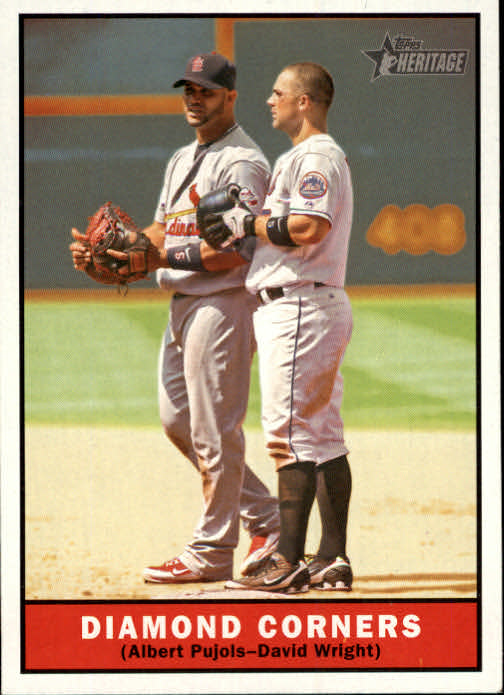 2010 Topps Heritage #75 Albert Pujols / David Wright - Baseball Card NM-MT