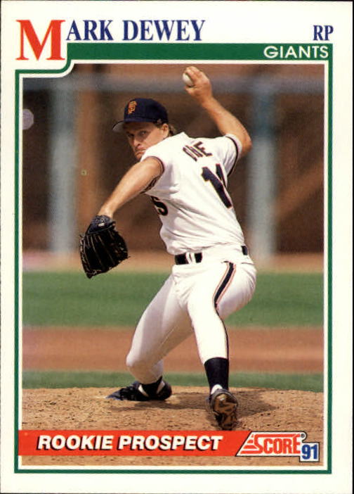 1991 Score #371 Mark Dewey RC - Baseball Card NM-MT