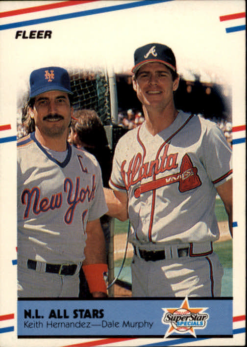 1988 Fleer #639 Keith Hernandez / Dale Murphy Baseball Card NM-MT
