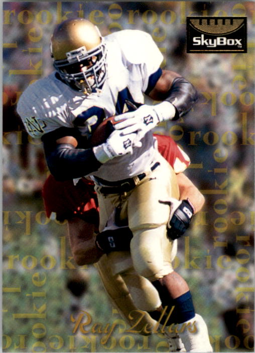 1995 SkyBox Premium #182 Ray Zellars Rookie Card - Football Card