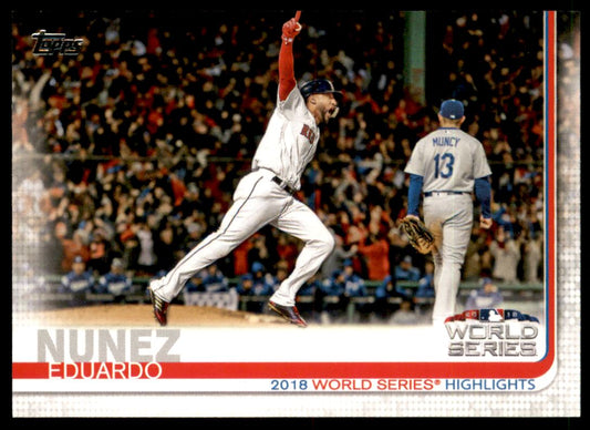 2019 Topps #3 Eduardo Nunez World Series Highlights - Baseball Card NM-MT