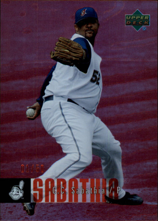 2006 Upper Deck Special F/X Red #140 C.C. Sabathia Serial 02/50 - Baseball Card NM-MT