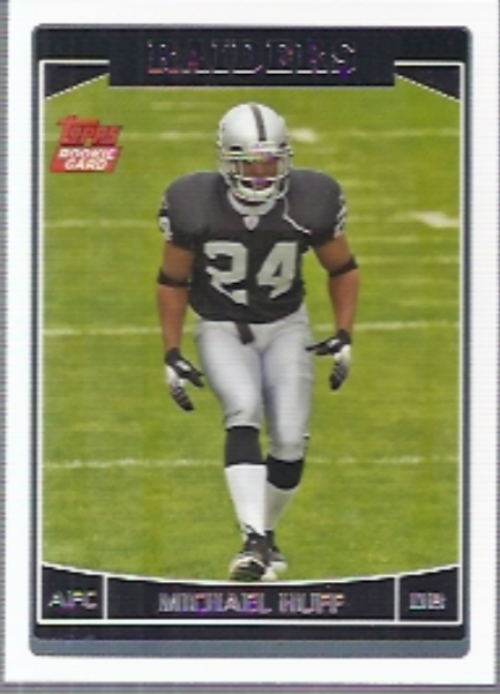 2006 Topps #356 Michael Huff Rookie Card - Football Card