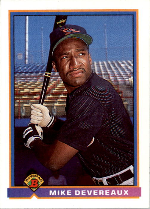 1991 Bowman #93 Mike Devereaux - Baseball Card NM-MT