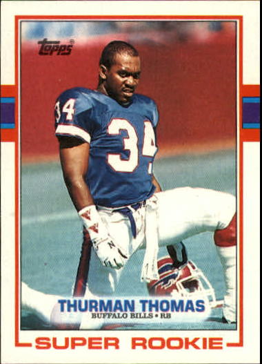 1989 Topps #45 Thurman Thomas Rookie Card - Football Card