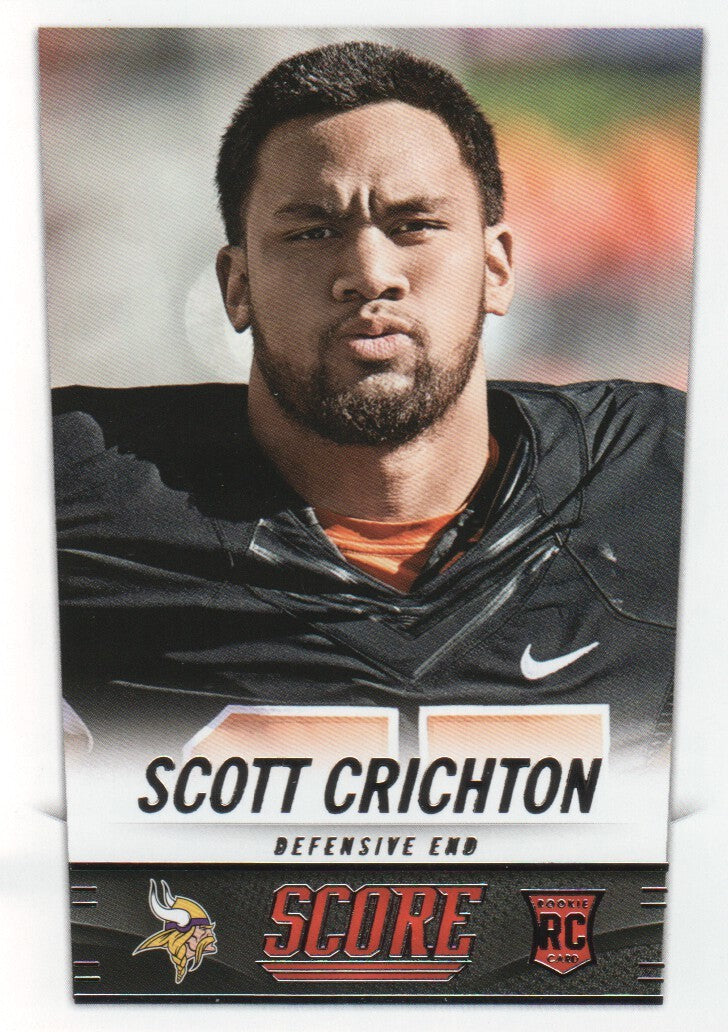 2014 Score #419 Scott Crichton Rookie Card - Football Card