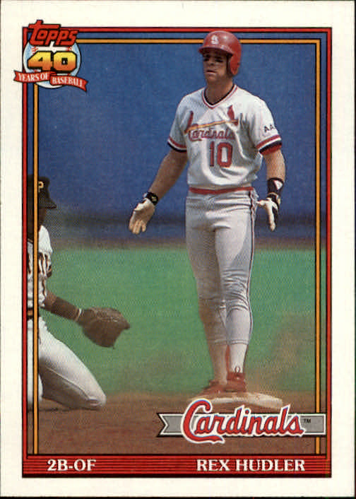 1991 Topps #228 Rex Hudler - Baseball Card NM-MT