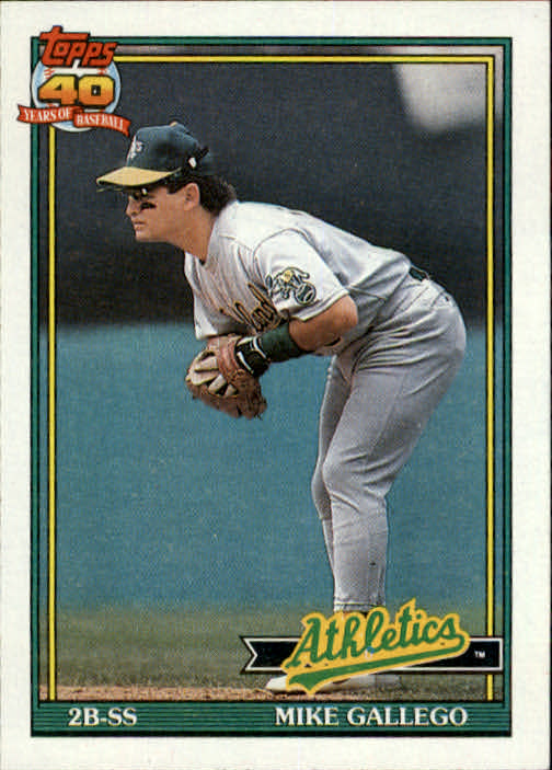 1991 Topps #686 Mike Gallego - Baseball Card NM-MT