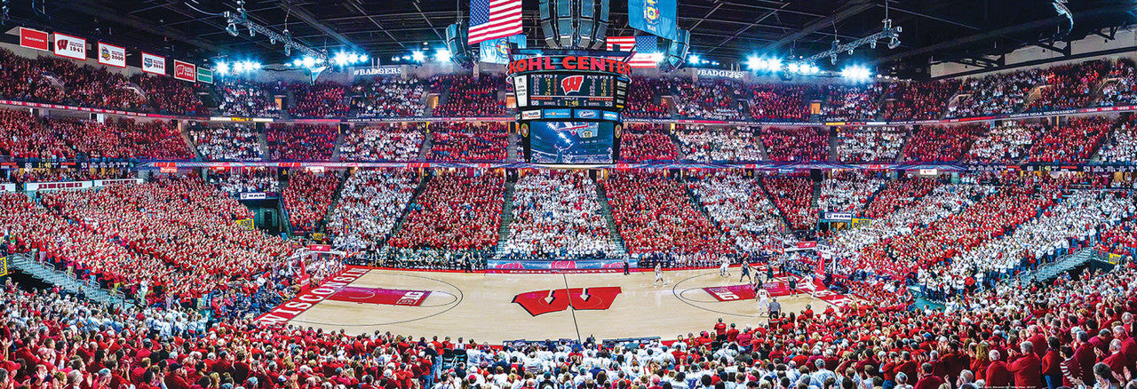 Wisconsin Badgers Panoramic Basketball Stadium 1000 Piece Puzzle by Masterpieces