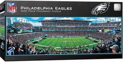 Philadelphia Eagles NFL Stadium Puzzle, 1000 pieces, brand new, measures 13" x 39", officially licensed by the NFL, made by Masterpieces.