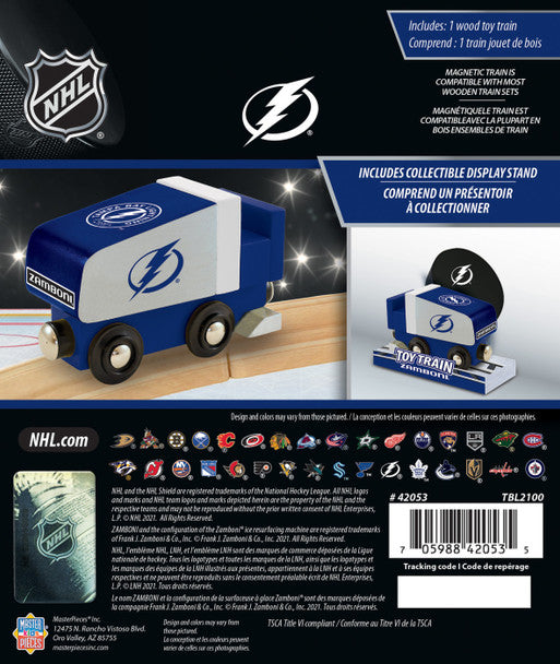 Tampa Bay Lightning Wooden Toy Zamboni Train Engine by Masterpieces