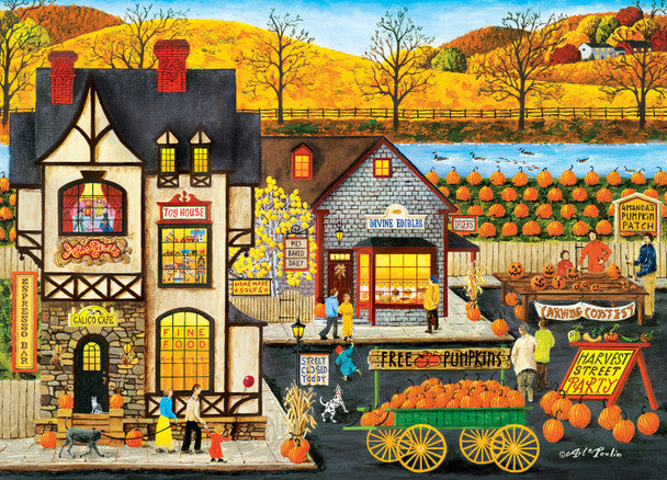 Americana - Harvest Street Party EZ Grip 500 Piece Jigsaw Puzzle by Masterpieces