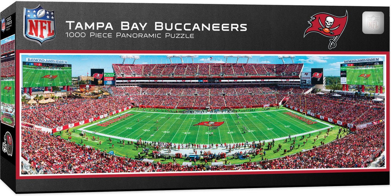 Tampa Bay Buccaneers Stadium Puzzle, 1000 pieces, brand new, measures 13" x 39", made by Masterpieces.