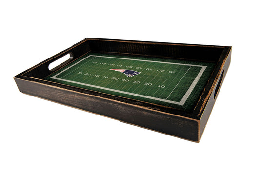 New England Patriots 9" x 15" Team Field Serving Tray by Fan Creations