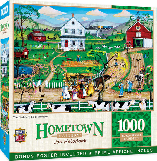Hometown Gallery - The Peddler 1000 Piece Jigsaw Puzzle by Masterpieces