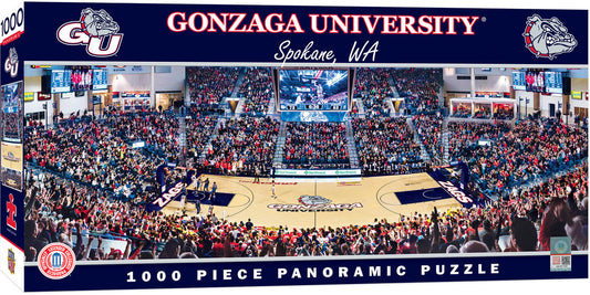 Gonzaga Bulldogs Panoramic Basketball Stadium 1000 Piece Puzzle - Center View
