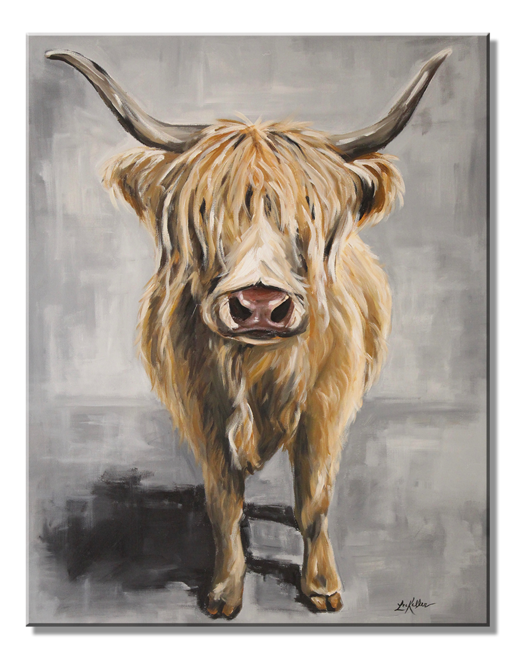 Highland Cow 12.5" x 16" Metal Tin Sign - 2669