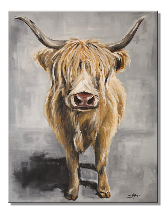 Highland Cow 12.5" x 16" Metal Tin Sign - 2669