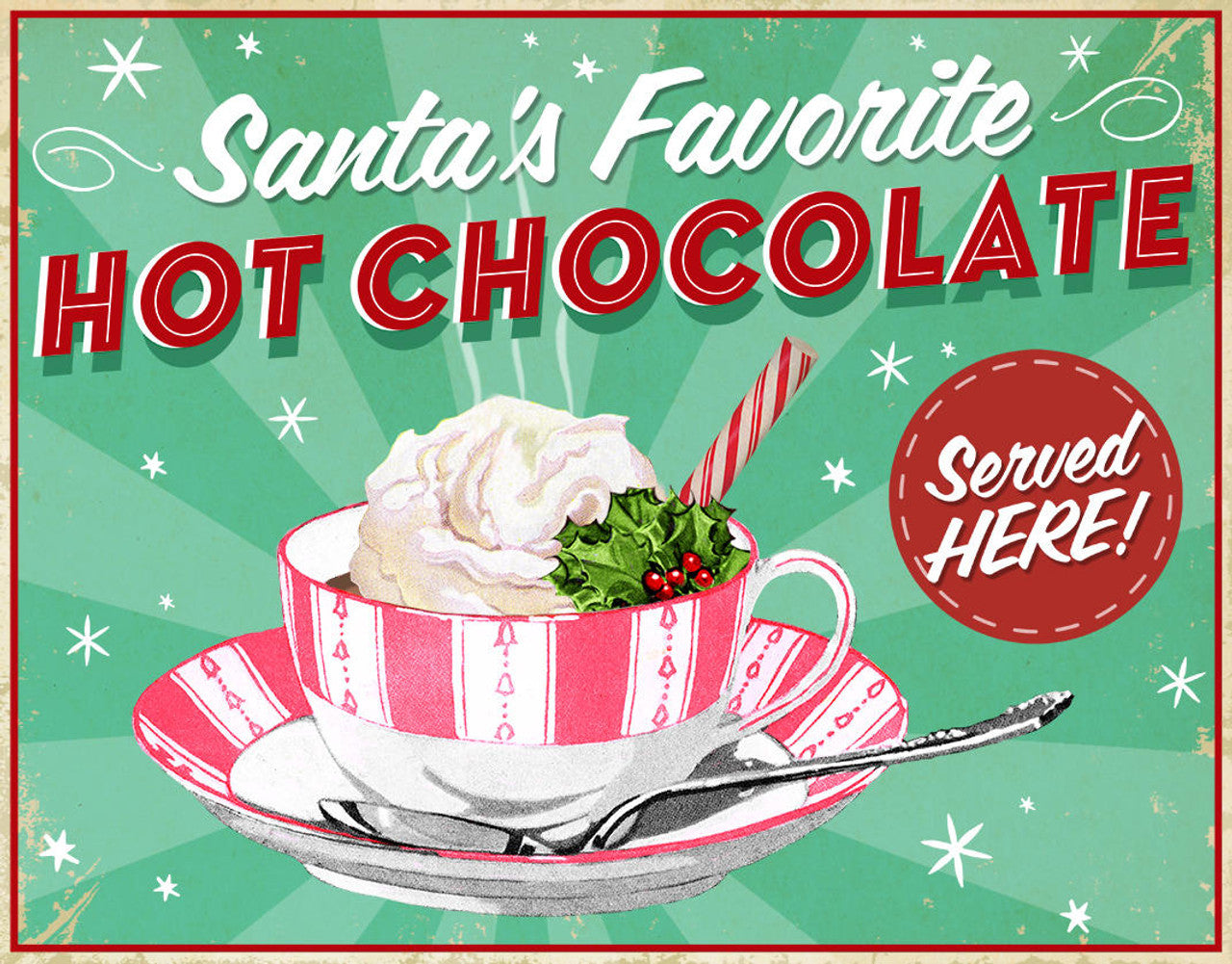 Hot Chocolate 16" x 12.5" Metal Tin Sign - 9303